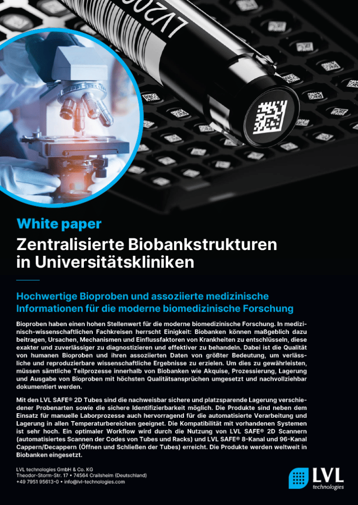 Zentralisierte Biobankstrukturen in Universitätskliniken